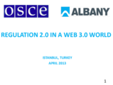 OSCE Media Regulation 2.0 in a Web 3.0 World