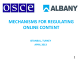 OSCE Mechanisms for Regulating Internet Content