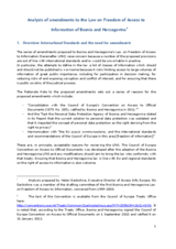 Analysis of amendments to the Law on Freedom of Access to Information of Bosnia and Herzegovina