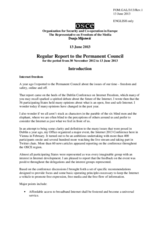 Regular Report to the Permanent Council by Dunja Mijatović, OSCE Representative on Freedom of the Media