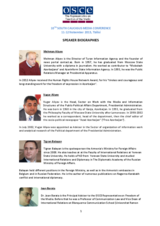 Biographies of Speakers