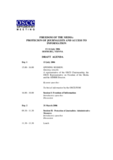 Preliminary agenda