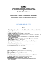 List of participants