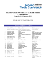 List of participants