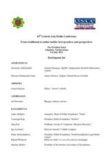 List of participants