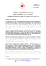 Statement by Ambassador Tacan İldem, Permanent Representative of Turkey 