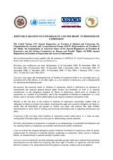 Joint Declaration on Universality and the Right to Freedom of Expression