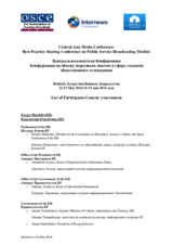 List of participants