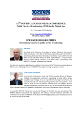Speakers at 11th South Caucasus Media Conference 