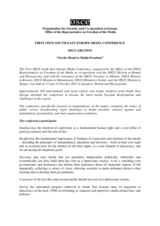 Conference Declaration: “On the Road to Media Freedom”