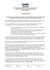Communiqué by the OSCE Representative on Freedom of the Media on the impact of laws countering extremism on freedom of expression and freedom of the media