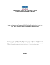Legal Analysis of the Proposed Bill C-51, the Canadian Anti-terrorism Act, 2015