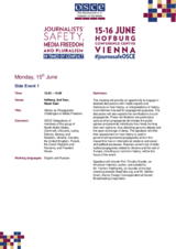 Side events overview for conference on 15-16 June