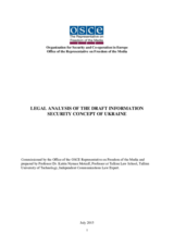 Legal Analysis of the Draft Information Security Concept of Ukraine