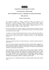 Prva konferencija OESS-a o medijima Jugoistočne Europe 