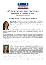 Biographies of speakers