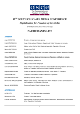 Participants at the 12th South Caucasus Media Conference