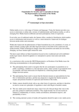 Recommendations on Open Journalism after second expert meeting