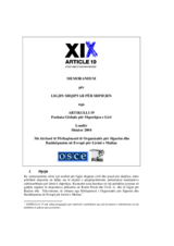 Review of Albanian defamation legislation (sq)