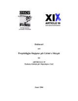 Statement on the Albanian draft Law on Freedom of the Press (sq)