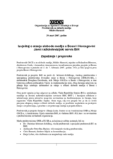 The State of Media Freedom in BiH: The Public Service Broadcasting (bs)