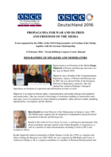 Biographies of speakers and moderators