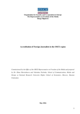 Accreditation of Foreign Journalists in the OSCE region
