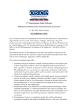 Recommendations from the 13th South Caucasus Media Conference