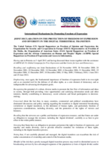 Joint declaration on the protection of freedom of expression and diversity in the digital terrestial transition